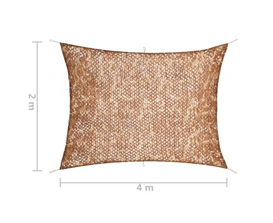 Plasă de camuflaj cu geantă de depozitare, bej, 2x4 m, 5 image