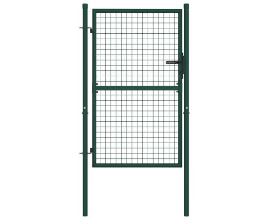 Poartă de gard, verde, 100 x 125 cm, oțel