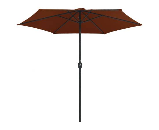 Umbrelă de soare cu stâlp aluminiu, cărămiziu, 270 x 246 cm, 3 image