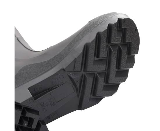 Cizme de ploaie cu șosete detașabile, negru, mărime 38, pvc, 8 image