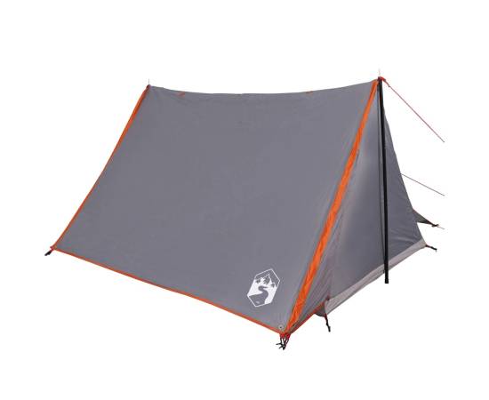 Cort de camping pentru 2 persoane, gri/portocaliu, impermeabil, 4 image