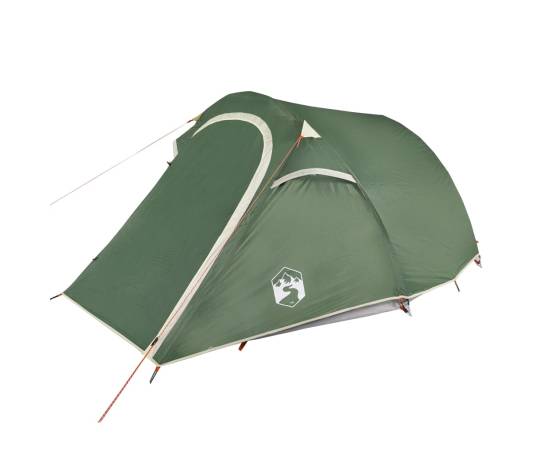 Cort de camping pentru 3 persoane, verde, impermeabil, 5 image