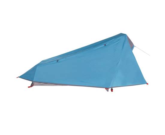 Cort de camping tunel pentru 1 persoană, albastru, impermeabil, 8 image