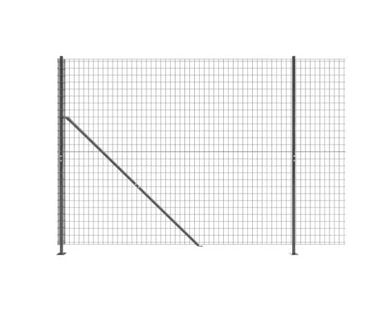 Gard plasă de sârmă cu bordură, antracit, 1,8x10 m, 4 image