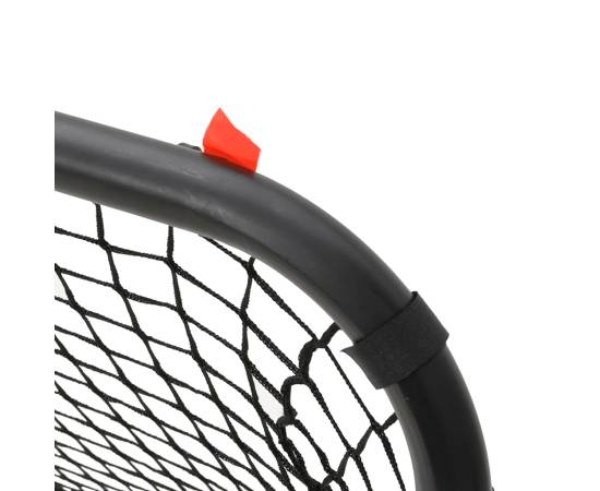 Poartă de fotbal cu plasă, roșu și negru, 90x48x71 cm, oțel, 7 image