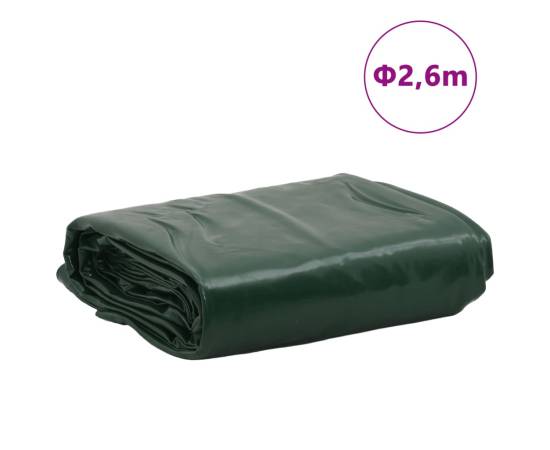 Prelată, verde, Ø 2,6 m, 650 g/m², 8 image