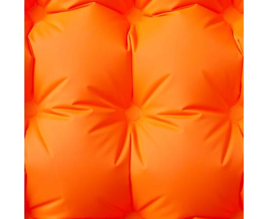 Saltea camping auto-gonflabilă cu pernă, 1 persoană, portocaliu, 3 image