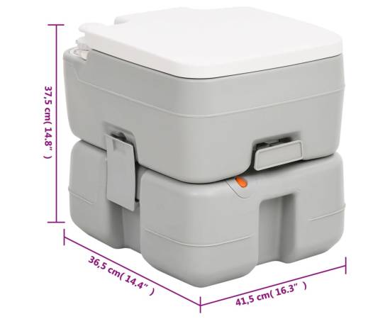 Set portabil cu toaletă și rezervor de apă pentru camping, 10 image