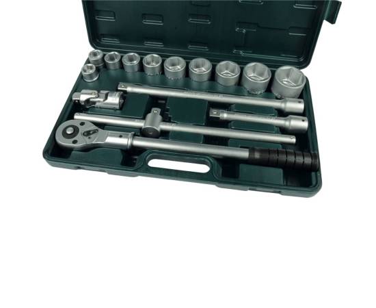 Brüder mannesmann set chei tubulare și cu clichet 15 piese 3/4" 2065