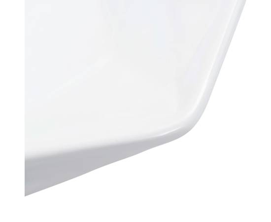 Chiuvetă de baie, alb, 41 x 36,5 x 12 cm, ceramică, 5 image