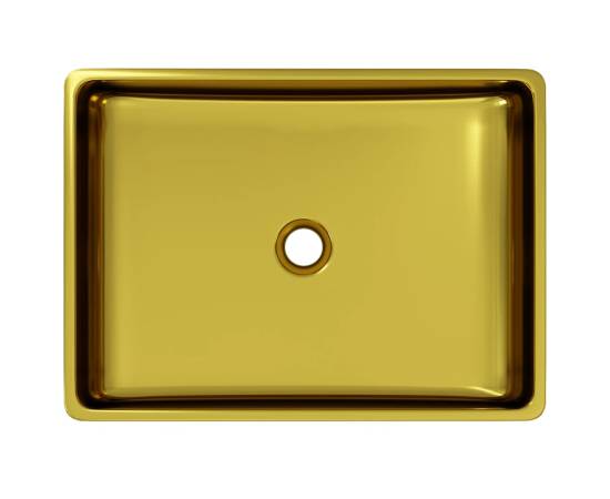 Chiuvetă de baie, auriu, 41 x 30 x 12 cm, ceramică, 5 image