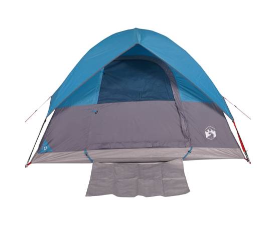 Cort de camping cupolă pentru 3 persoane, albastru, impermeabil, 8 image