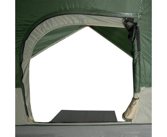 Cort de camping cupolă pentru 3 persoane, verde, impermeabil, 11 image