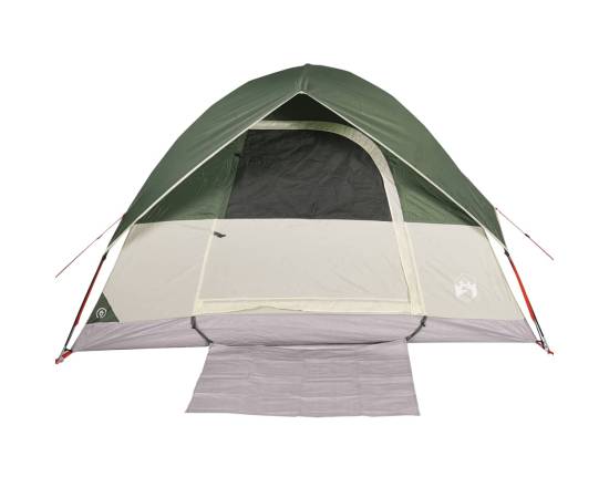 Cort de camping cupolă pentru 3 persoane, verde, impermeabil, 8 image