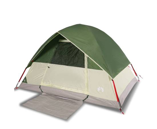 Cort de camping cupolă pentru 4 persoane, verde, impermeabil, 2 image