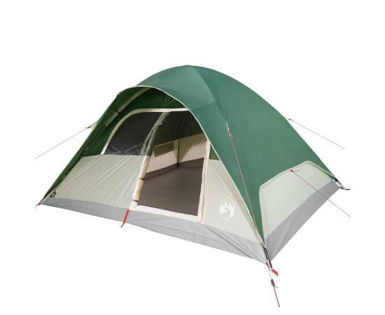 Cort de camping cupolă pentru 6 persoane, verde, impermeabil, 5 image