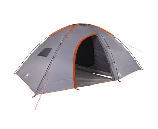 Cort de camping pentru 8 persoane, gri/portocaliu, impermeabil, 6 image