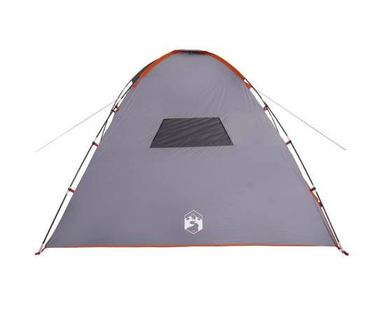 Cort de camping pentru 8 persoane, gri/portocaliu, impermeabil, 8 image