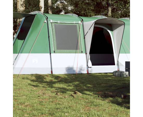 Cort de camping tunel pentru 4 persoane, verde, impermeabil