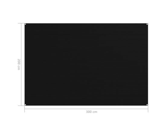 Covor pentru cort, negru, 200x300 cm, 4 image