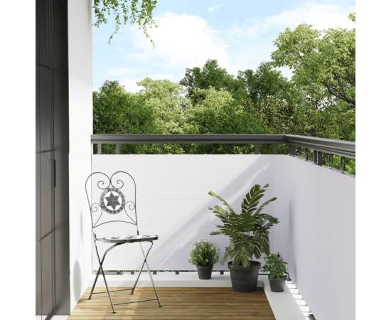 Paravan balcon alb 300x80 cm poly rattan