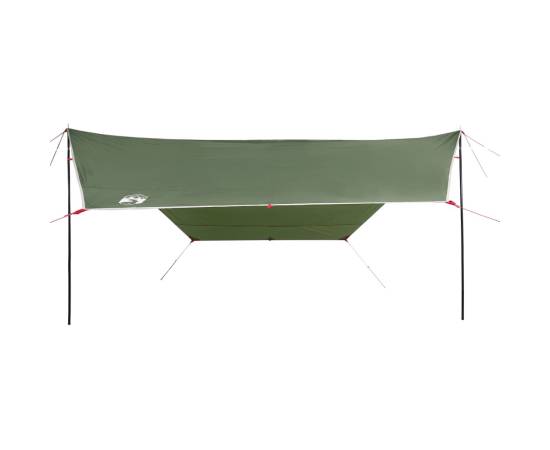 Prelată de camping, verde, 430x380x210 cm, impermeabilă, 4 image