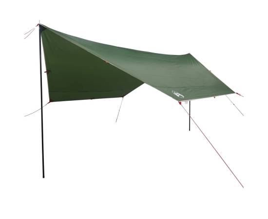 Prelată de camping, verde, 430x380x210 cm, impermeabilă, 2 image