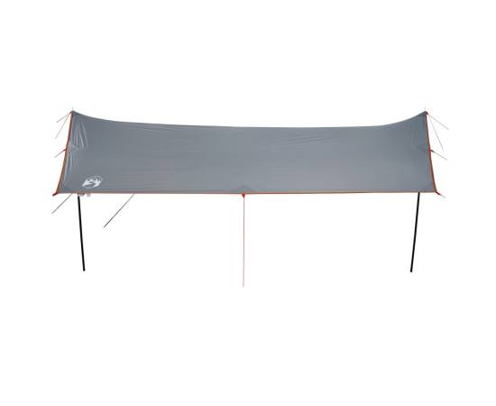Prelată de camping gri/portocaliu, 460x305x210 cm, impermeabilă, 4 image