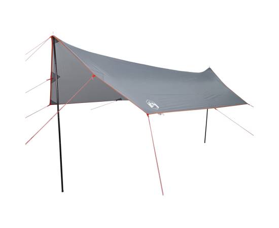 Prelată de camping gri/portocaliu, 460x305x210 cm, impermeabilă, 2 image
