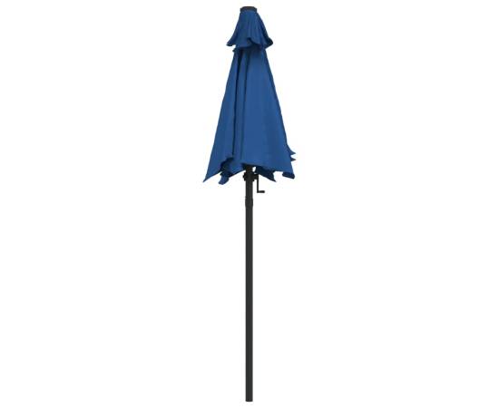Umbrelă de soare, albastru, 200 x 224 cm, aluminiu, 4 image