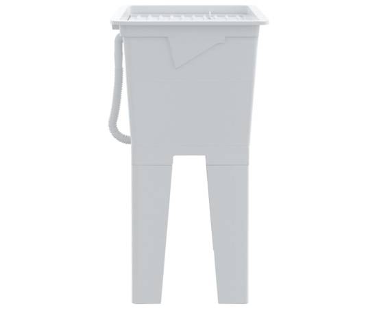 Cuvă de spălătorie, alb, 59x41x75 cm, rășină, 5 image