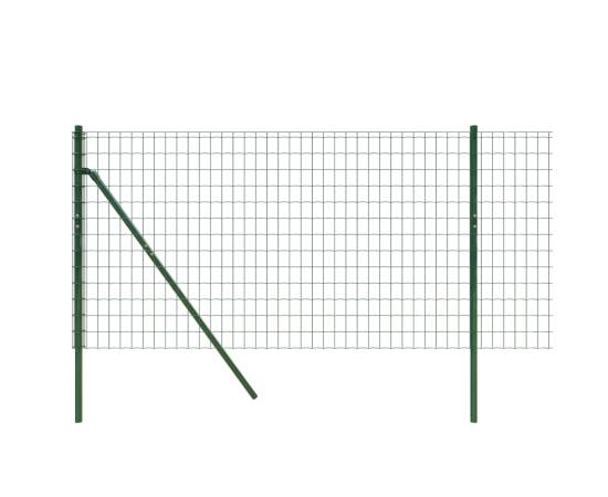 Gard plasă de sârmă, verde, 1,1x10 m, oțel galvanizat, 4 image