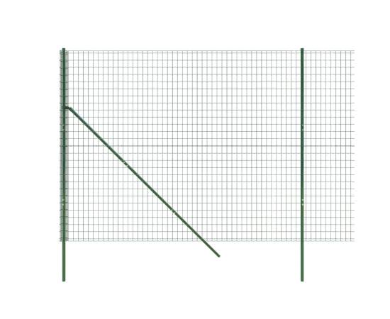 Gard plasă de sârmă, verde, 1,4x25 m, oțel galvanizat, 4 image