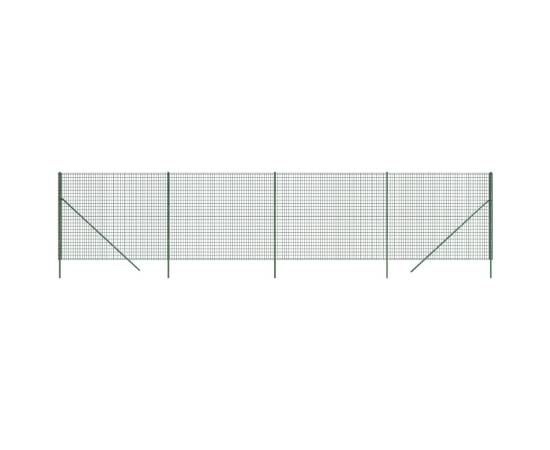 Gard plasă de sârmă, verde, 1,6x10 m, oțel galvanizat, 2 image