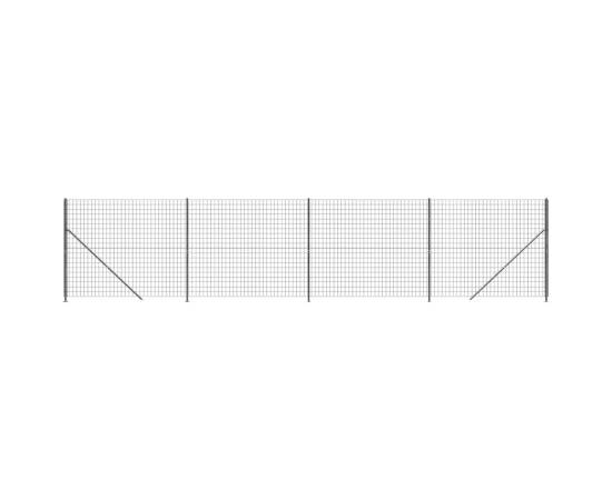 Gard plasă de sârmă cu bordură, antracit, 1,8x10 m, 2 image