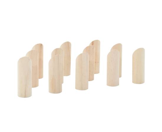 Kubb set jocuri cu numere 13 piese geantă de transport lemn masiv pin, 5 image