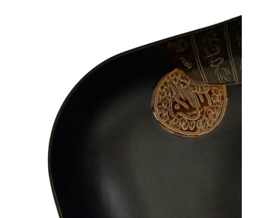 Lavoar de blat, negru, 48x37,5x13,5 cm, ceramică, dreptunghi, 7 image