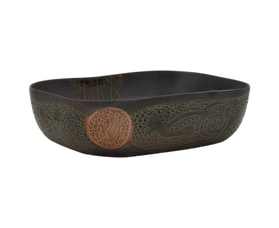 Lavoar de blat, negru, 48x37,5x13,5 cm, ceramică, dreptunghi, 2 image
