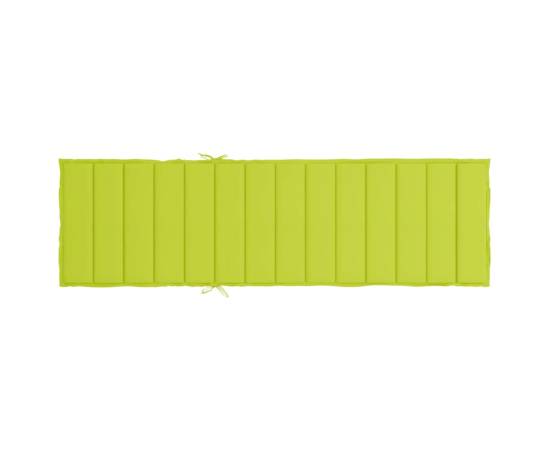 Pernă de șezlong, verde aprins, 200x50x3 cm, textil oxford, 5 image