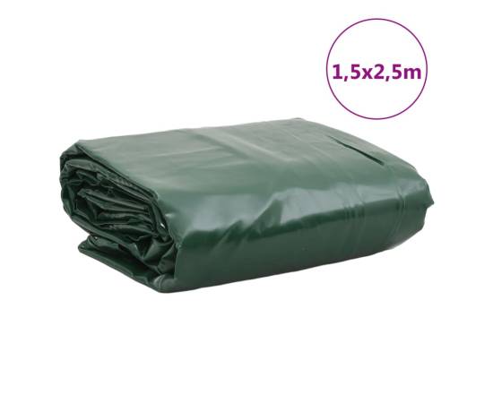 Prelată, verde, 1,5x2,5 m, 650 g/m², 9 image