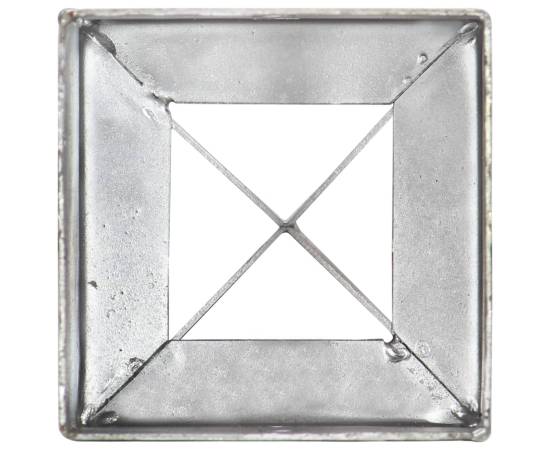 Țăruși de sol, 2 buc., argintiu, 10x10x76 cm, oțel galvanizat, 5 image