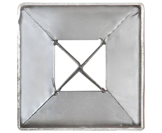 Țăruși de sol, 2 buc., argintiu, 7x7x90 cm, oțel galvanizat, 5 image