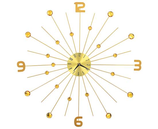 Ceas de perete, auriu, 70 cm, metal, 2 image