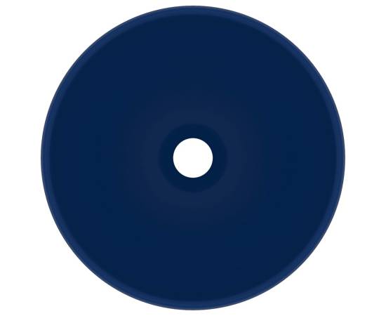 Chiuvetă baie lux albastru închis mat 32,5x14cm ceramică rotund, 3 image