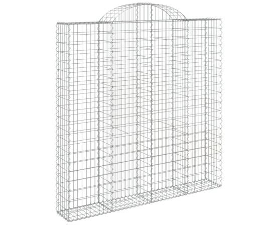 Coș gabion arcuit 200x30x200/220 cm fier galvanizat, 2 image