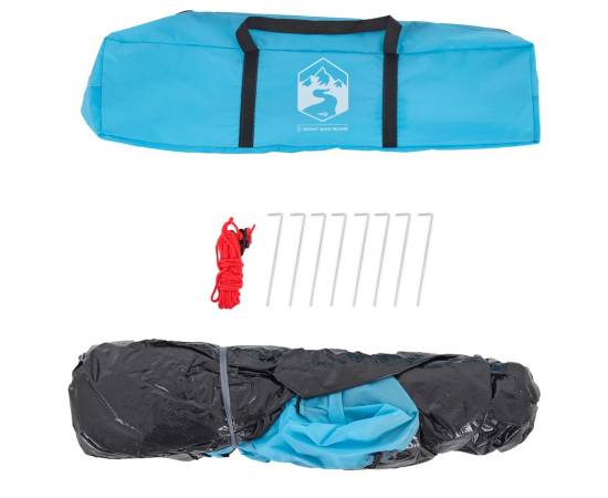 Cort de camping pentru 4 persoane, setare rapidă, albastru, 11 image