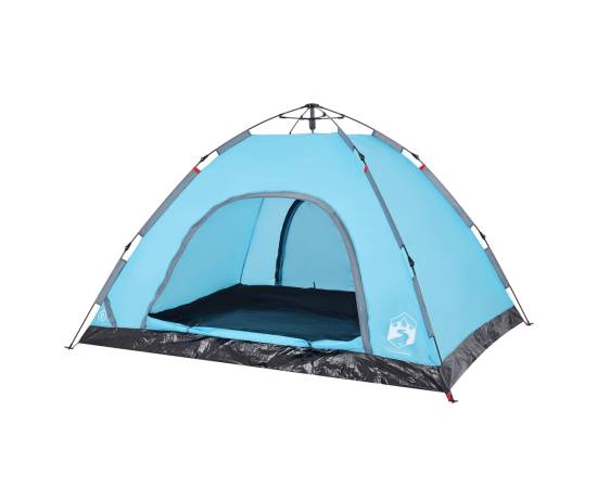 Cort de camping pentru 4 persoane, setare rapidă, albastru, 4 image
