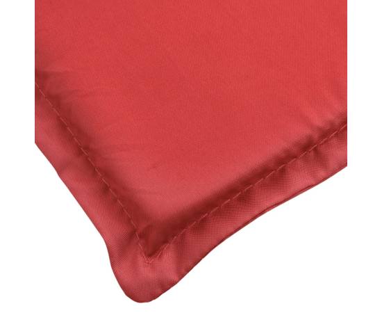 Pernă de șezlong, roșu, 200x50x3 cm, textil oxford, 6 image