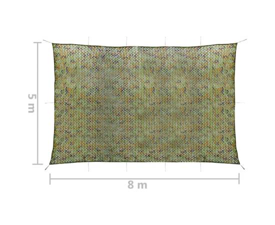 Plasă de camuflaj cu geantă de depozitare, verde, 5x8 m, 5 image