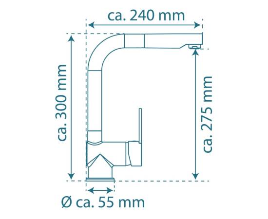 SchÜtte baterie de chiuvetă cu pipă flexibilă london, grafit mat, 3 image